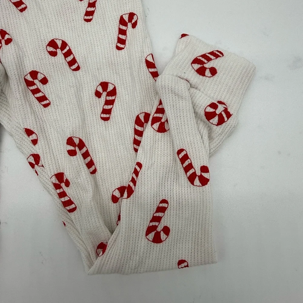 Caden Lane Christmas Candy Cane Print Pajama Pants